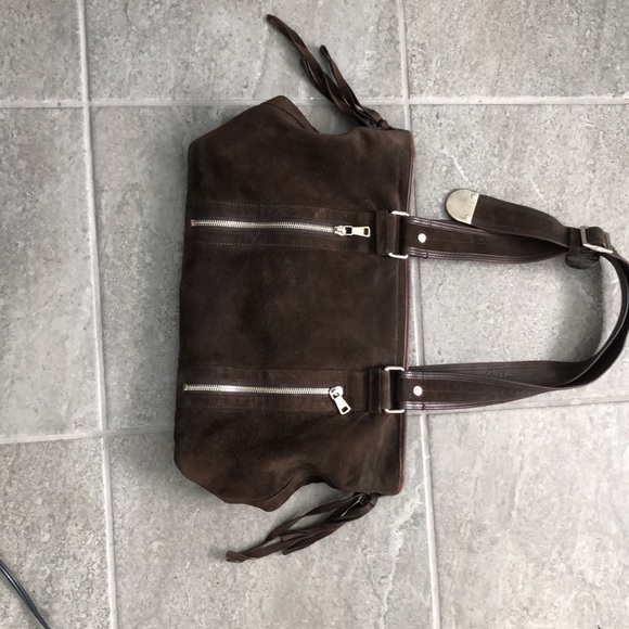 Vintage YSL brown suede shoulder bag. Good condition. - Picture 5 of 10